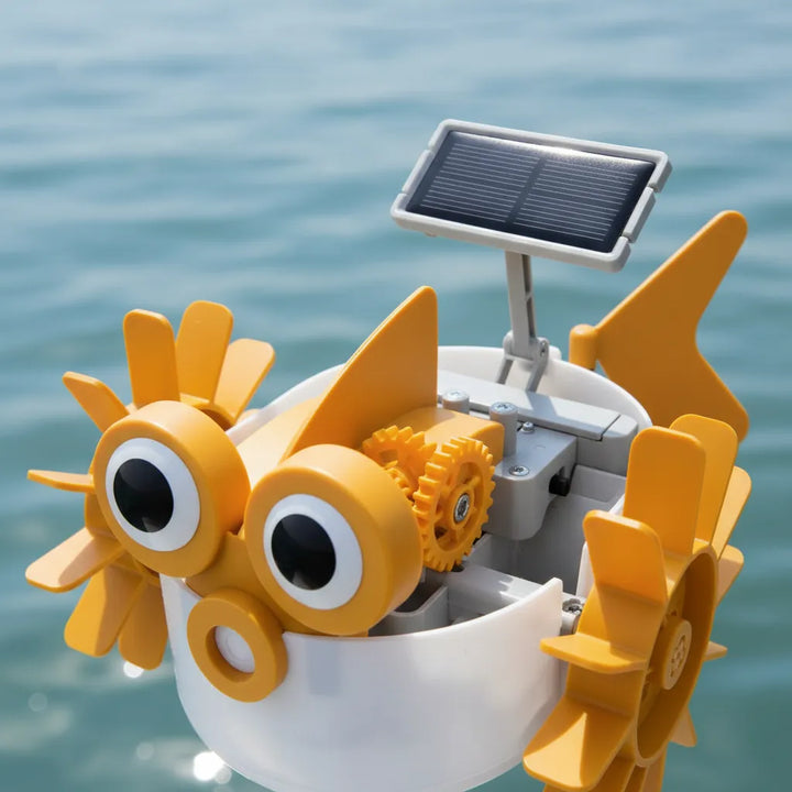 Experimento de juguete :  Robot acuático solar