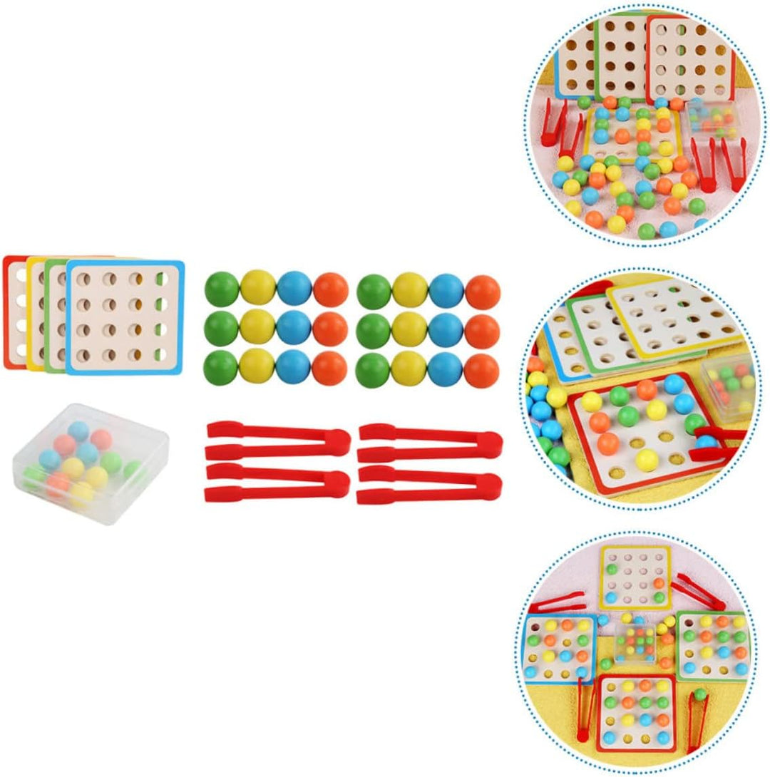 Juego Motricidad  Pinzas Y Cuentas Encajar Para Niños