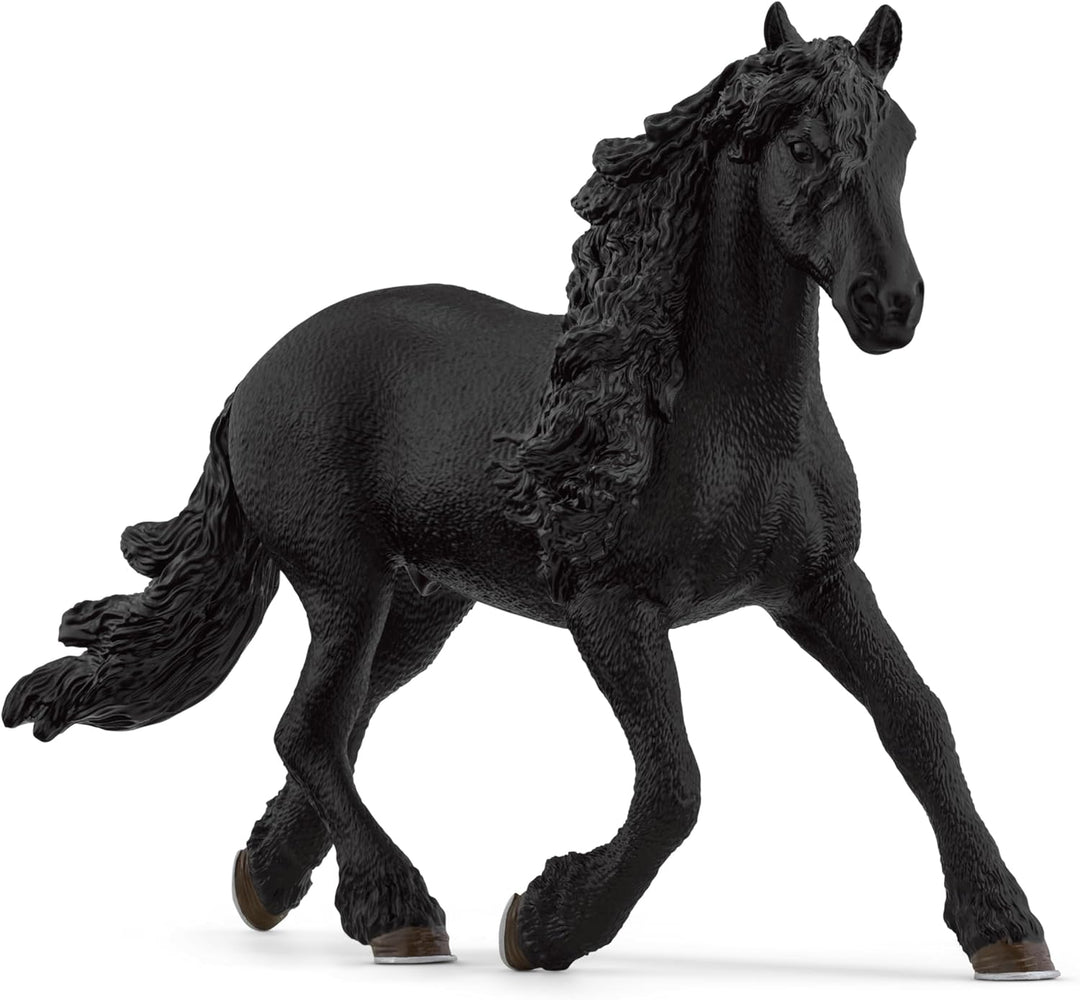 Figura Animales Semental Frisón Pintada A Mano