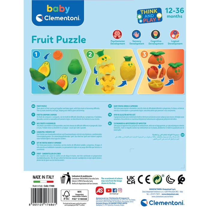 Juguete Motricidad Apilar de Frutas para Niños