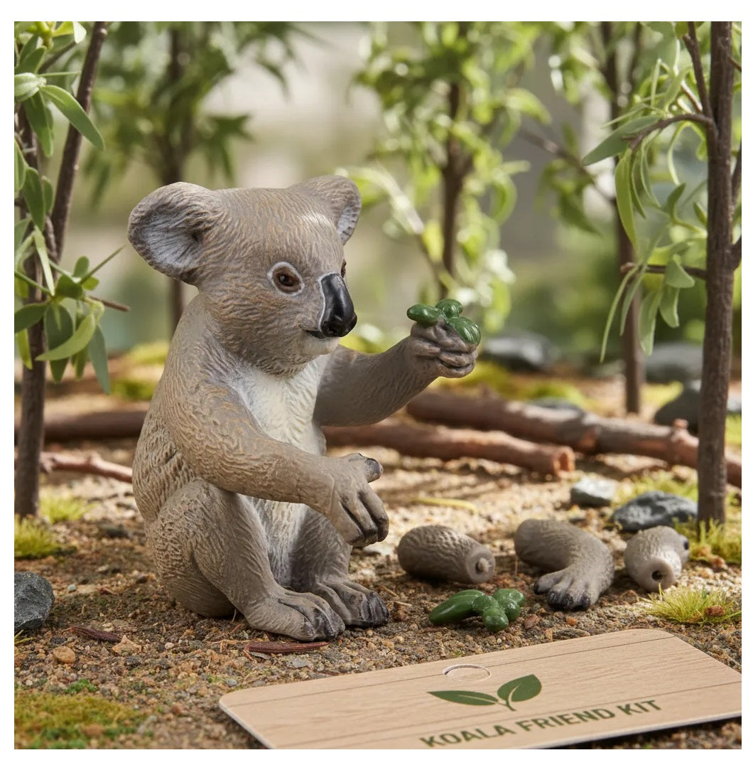 Figura Coleccionable Koala Pintada A Mano Papo