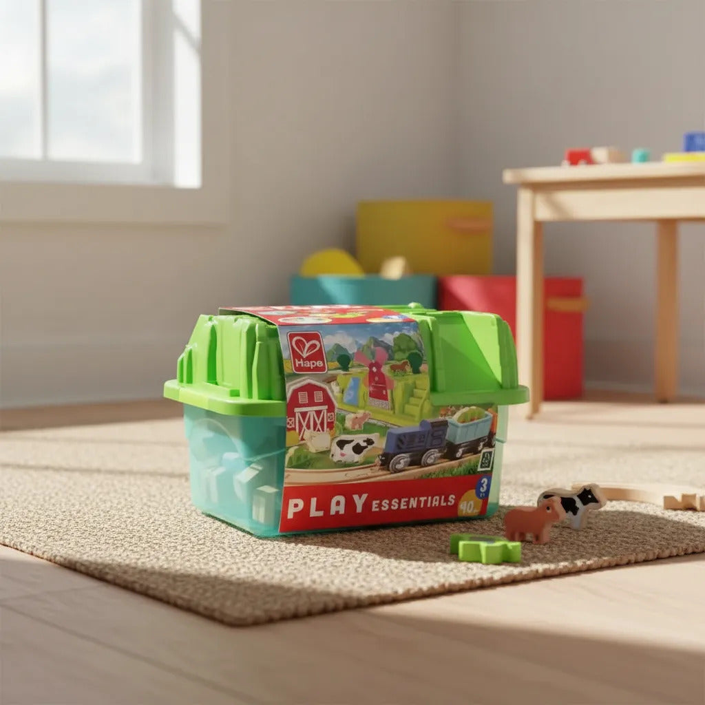 Set Didáctico De Tren De Granja Hape Para Niños