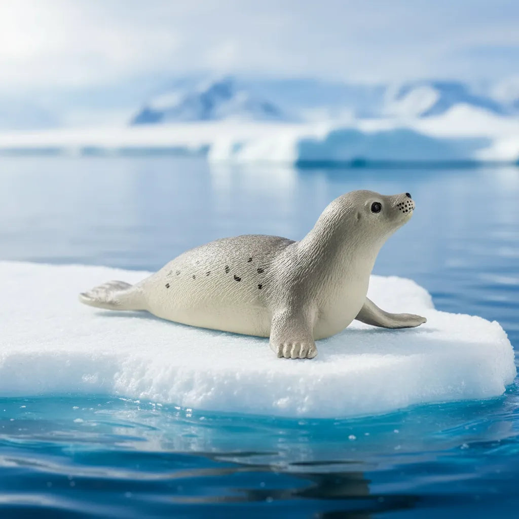Figura Animales Foca Pintado A Mano Para Niños