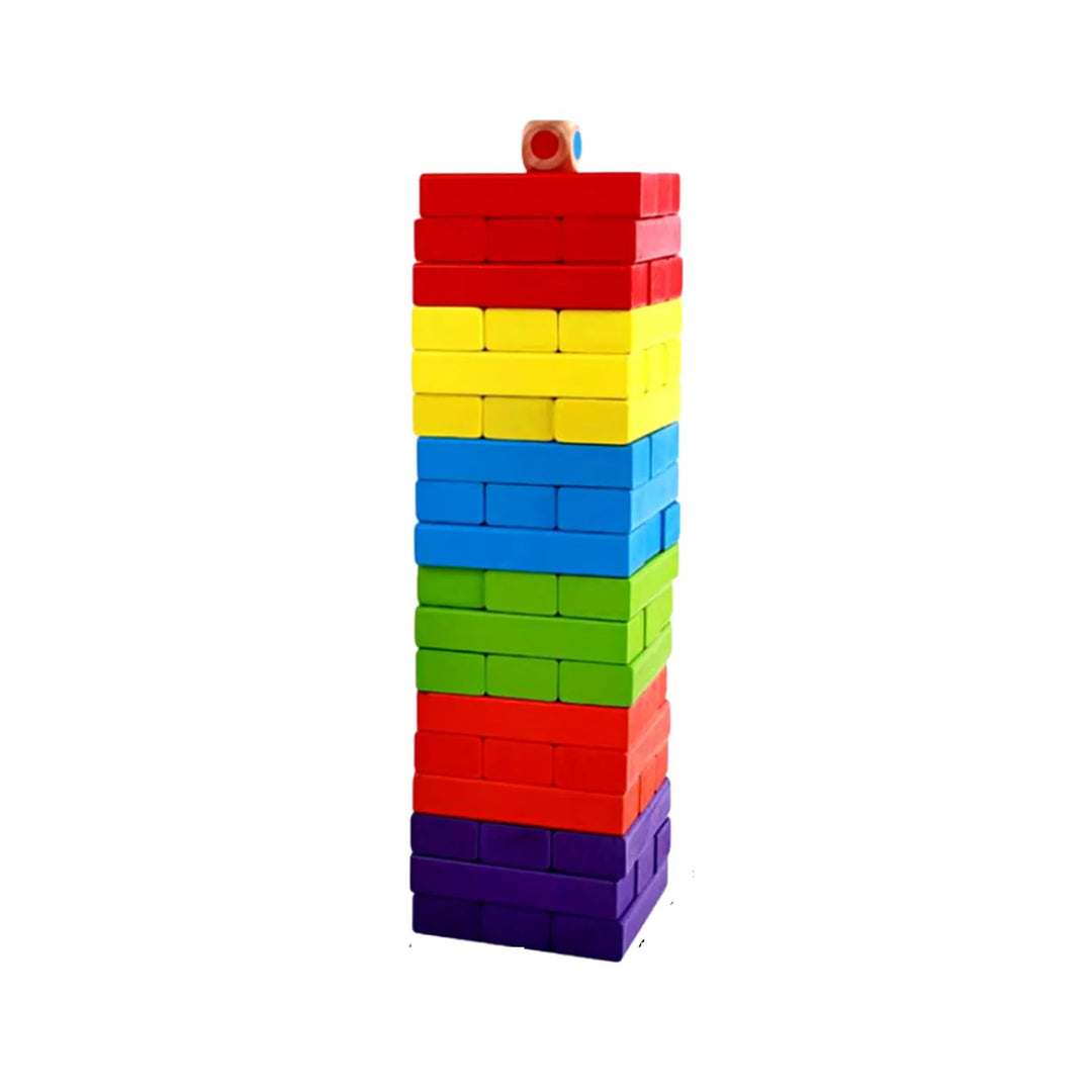 Juego Jenga Madera 54 Piezas Para Niños