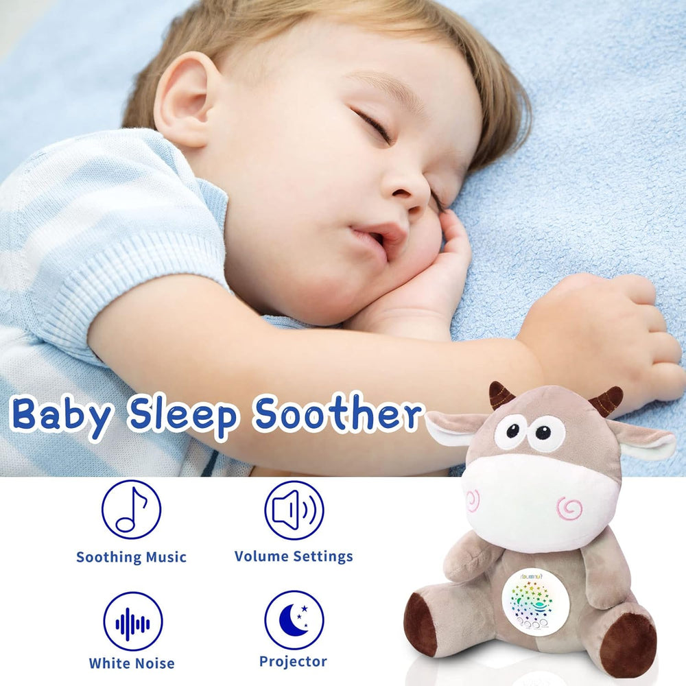 Juguete Peluche Vaca Proyector Y Sonido Para Bebés