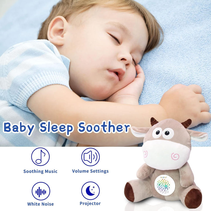 Juguete Peluche Vaca Proyector Y Sonido Para Bebés