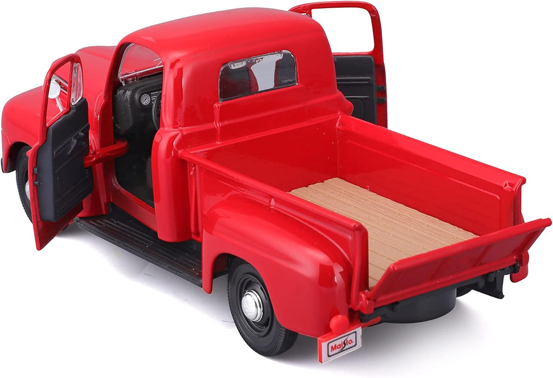 Carro Ensamblar 1:24 Al 1948 Ford F-1 Pick-up Rojo