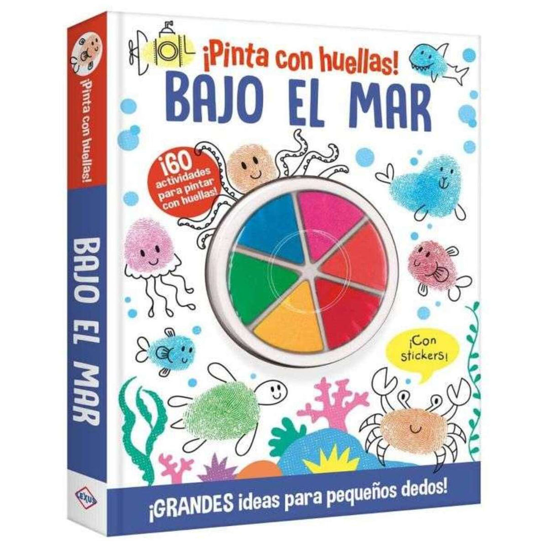 Libro Infantil Bajo El Mar Pinta Con Huellas Niños