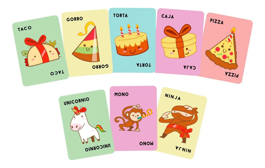 Juego De Mesa Taco Gorro Torta Caja Pizza