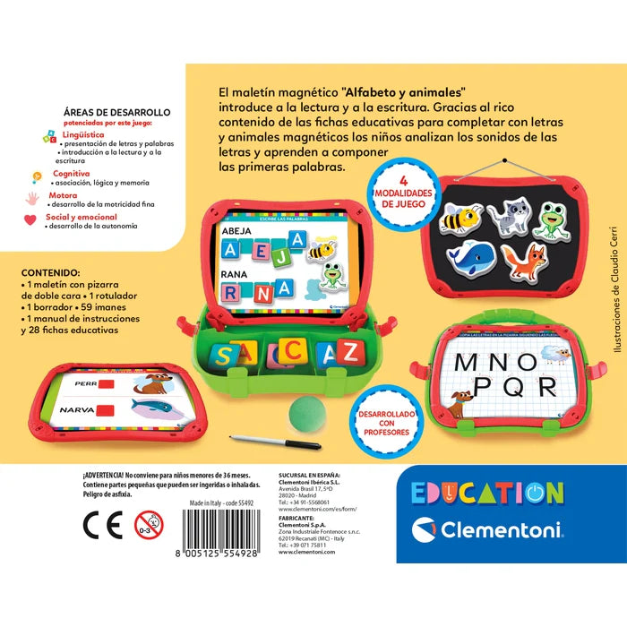 Juego Educativo Maletín Magnético Letras Y Animales Niños
