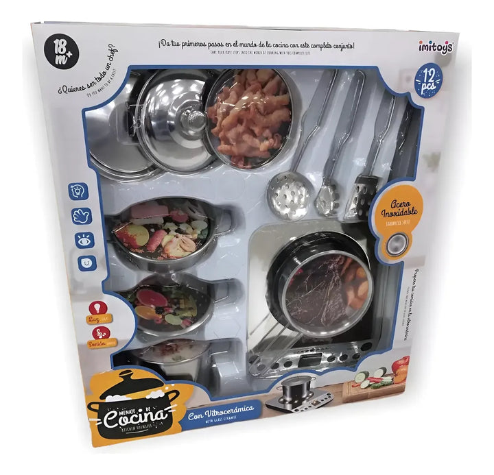 Set  De Chef Cocina Luces Y Sonido Para Niños