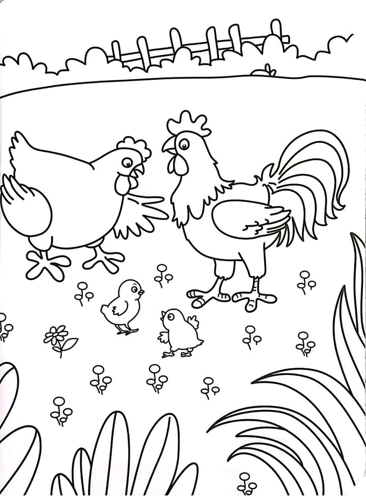 Libro Infantil Colorear Animales De La Granja Con Stickers