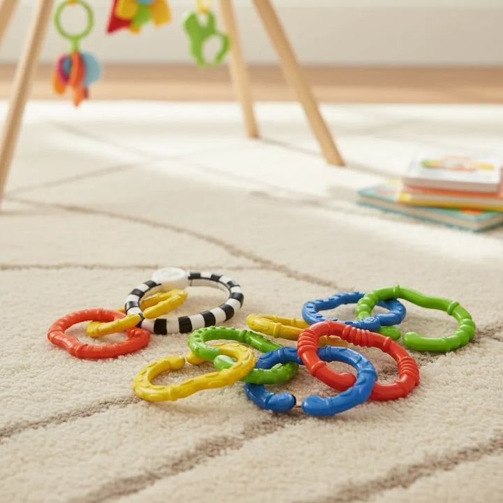 Set Anillos Sensoriales Bebé Colores Y Texturas