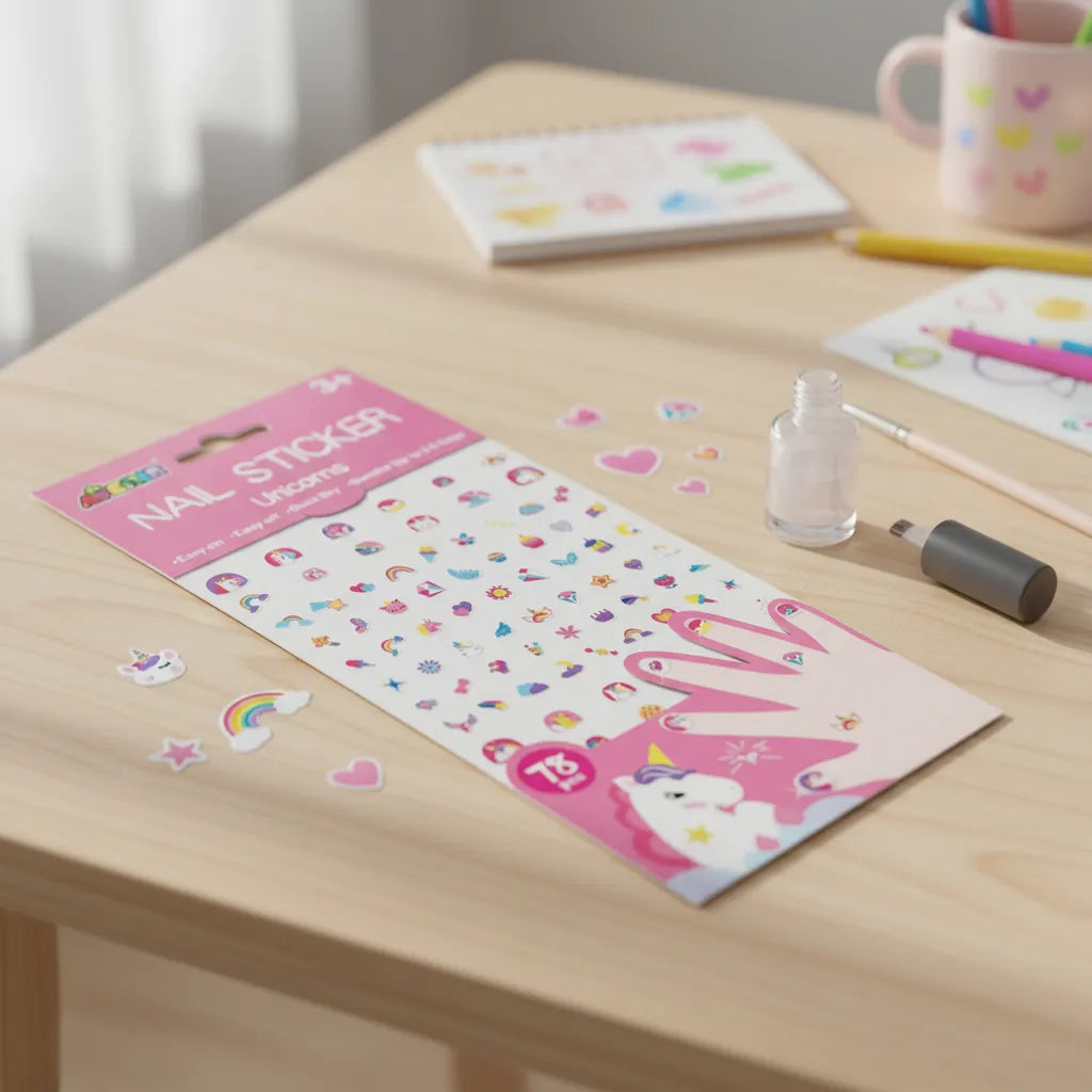Set De Arte De Stickers Para Uñas Unicornios