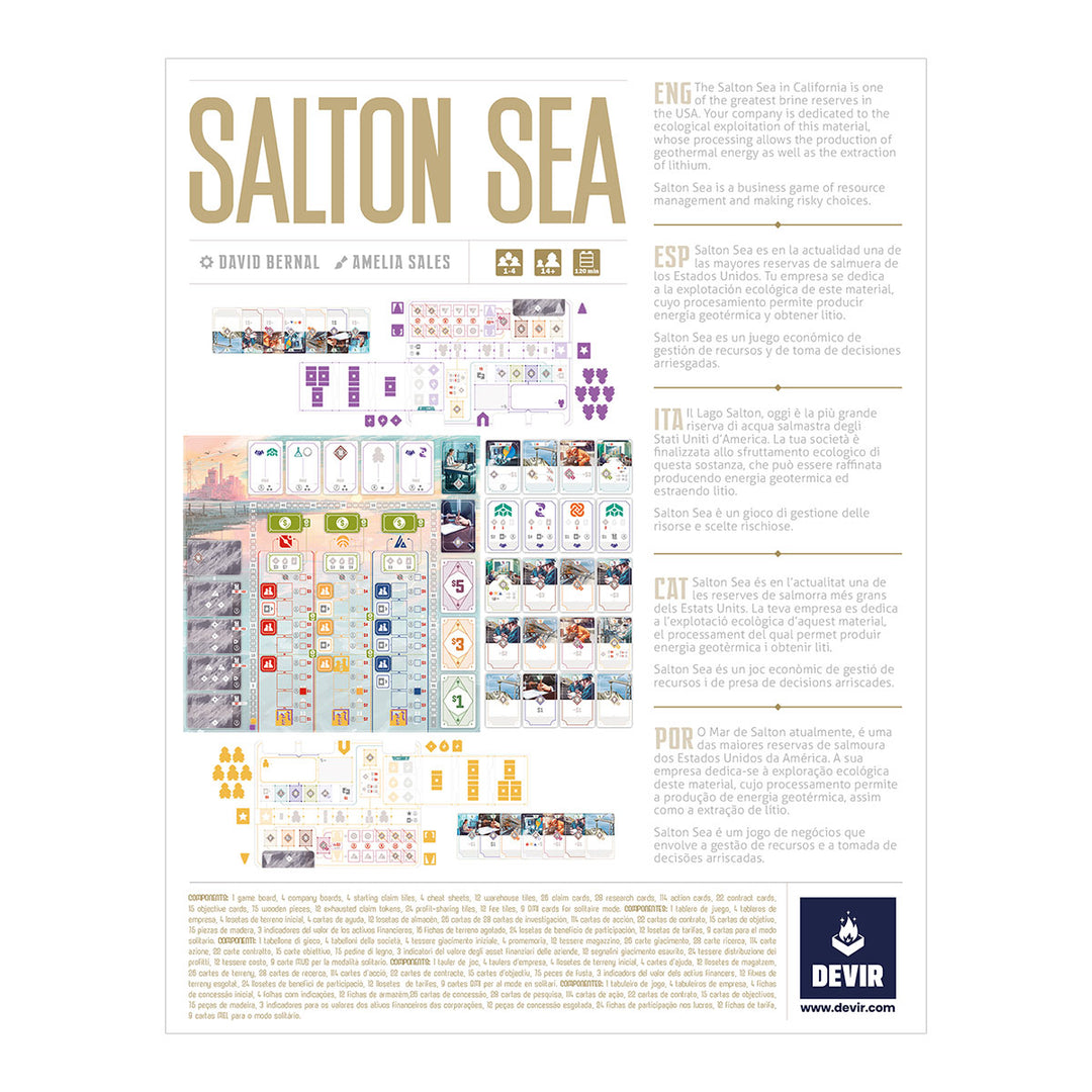 Salton Sea Juego De Mesa Adultos Estrategia