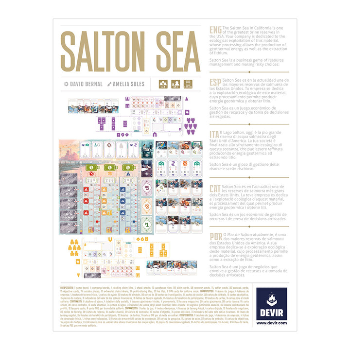 Salton Sea Juego De Mesa Adultos Estrategia