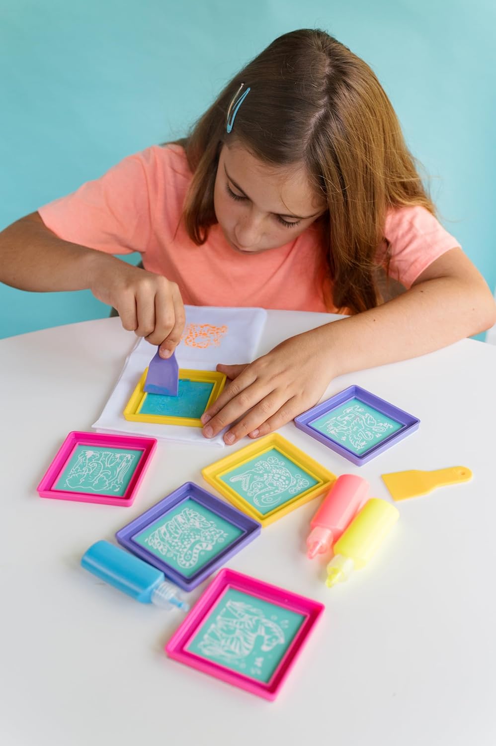 Juego Cientifico Set De Serigrafía Safari Para Niños