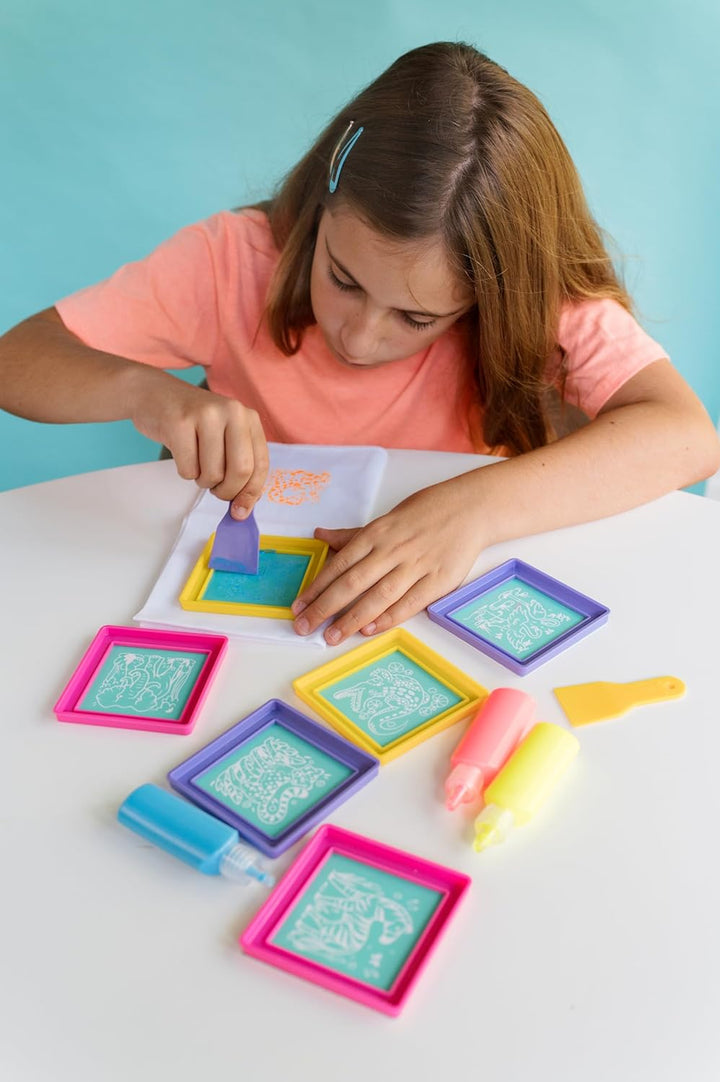 Juego Cientifico Set De Serigrafía Safari Para Niños