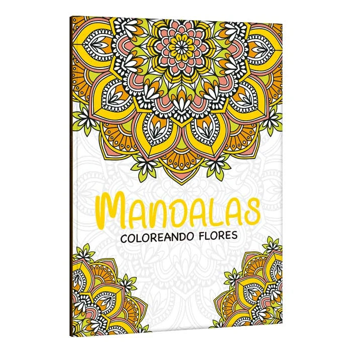 Libros Mándalas Coloreando flores Para Adultos Niños