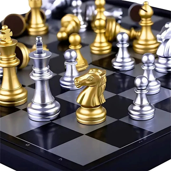 Juego De Mesa Ajedrez Magnético Tablero Plegable Para Niños