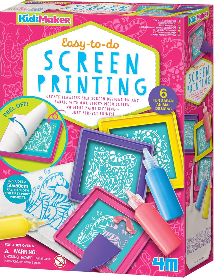 Juego Cientifico Set De Serigrafía Safari Para Niños