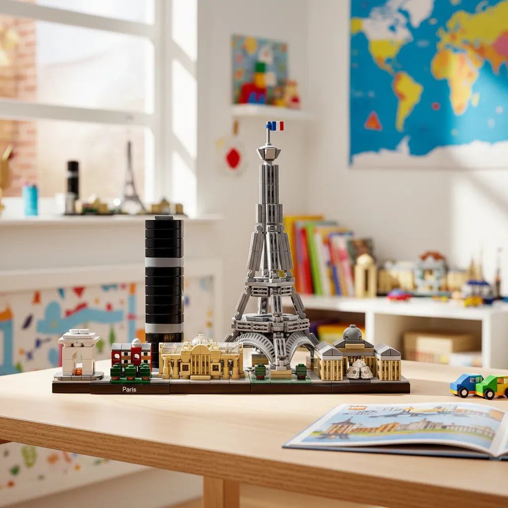 Juego De Construcción Skyline Paris 649 Piezas Para Niños