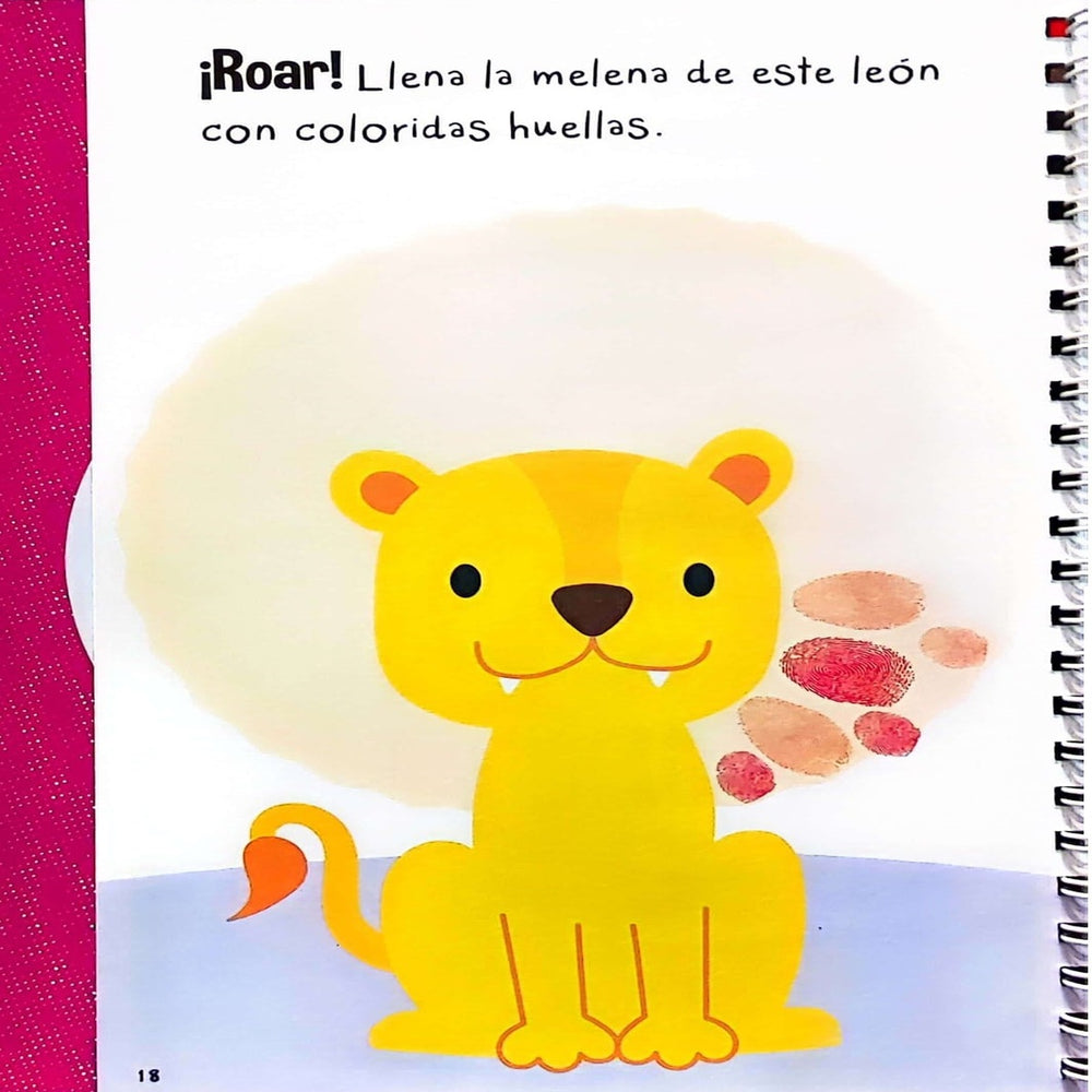 Libro Infantil Animales Pinta Con Huellas Niños