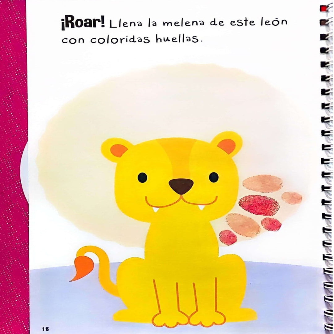 Libro Infantil Animales Pinta Con Huellas Niños
