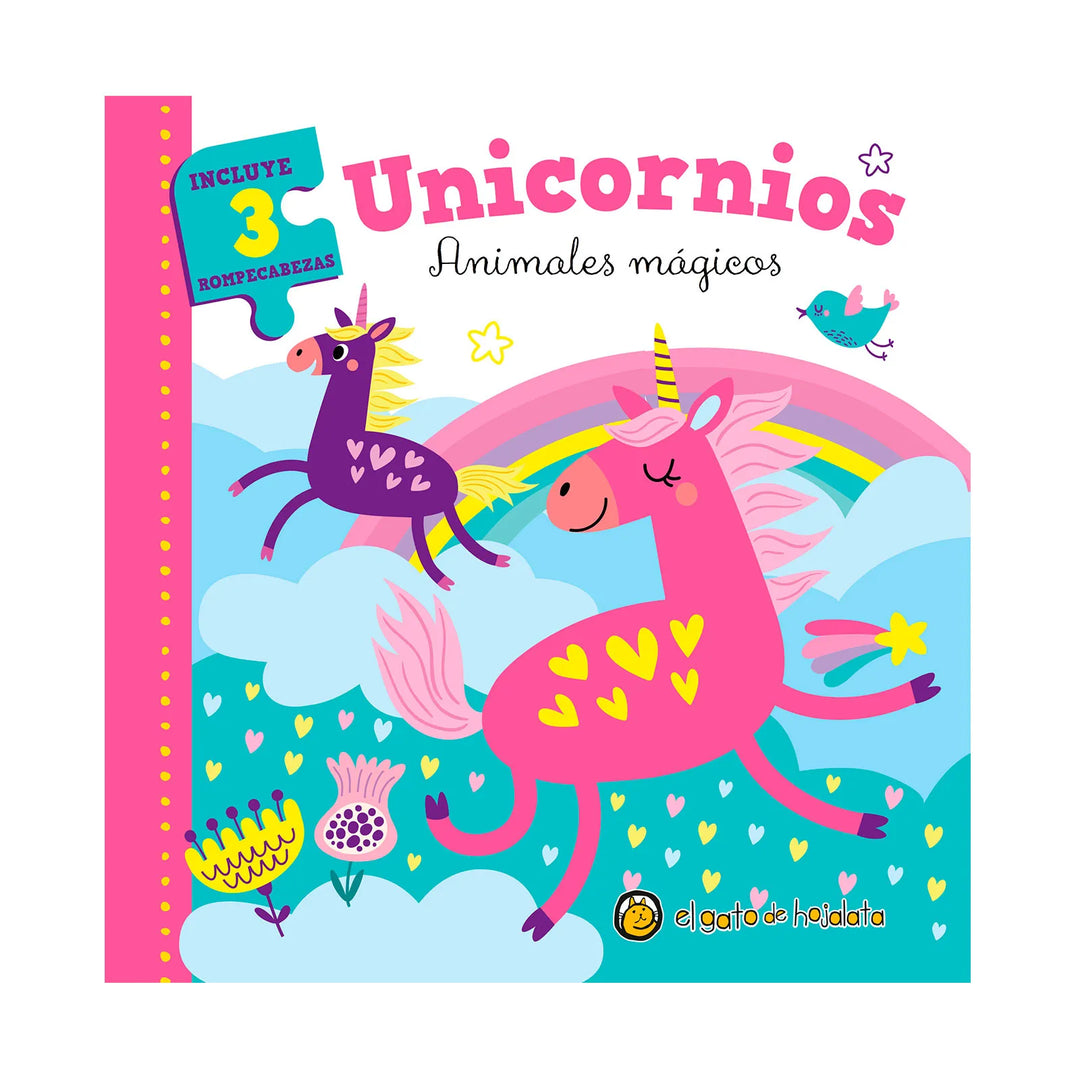 Libro Unicornios Con Rompecabezas Para Niños