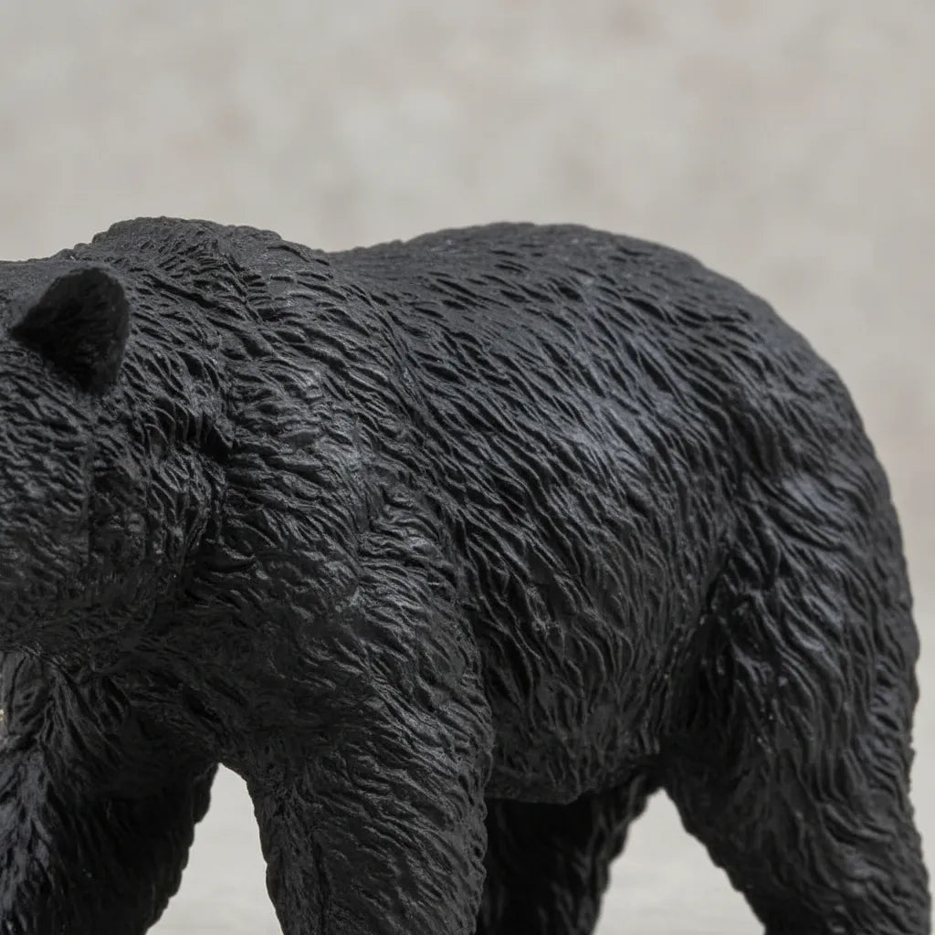 Figura Oso Negro Americano Pintada A Mano papo