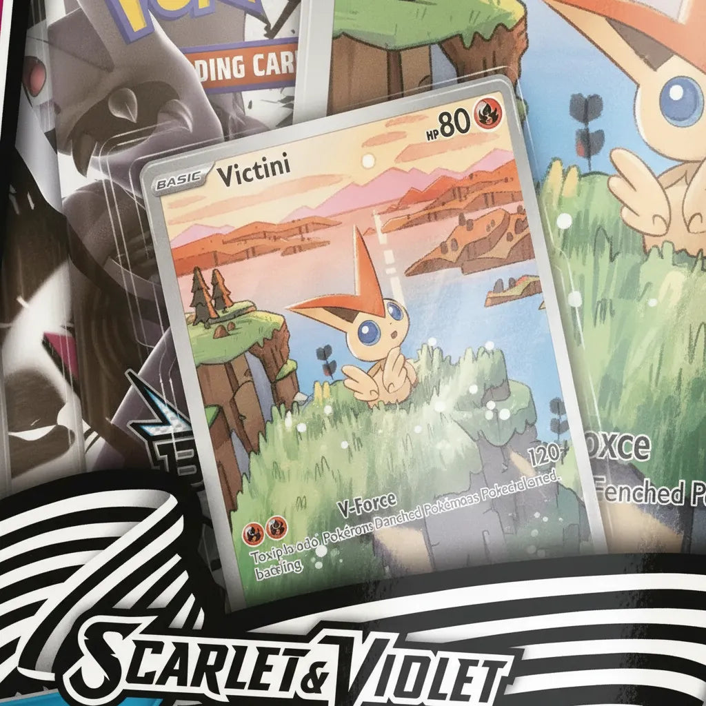 Colección De Ilustraciones Victini De Pokémon Tcg Escarlata