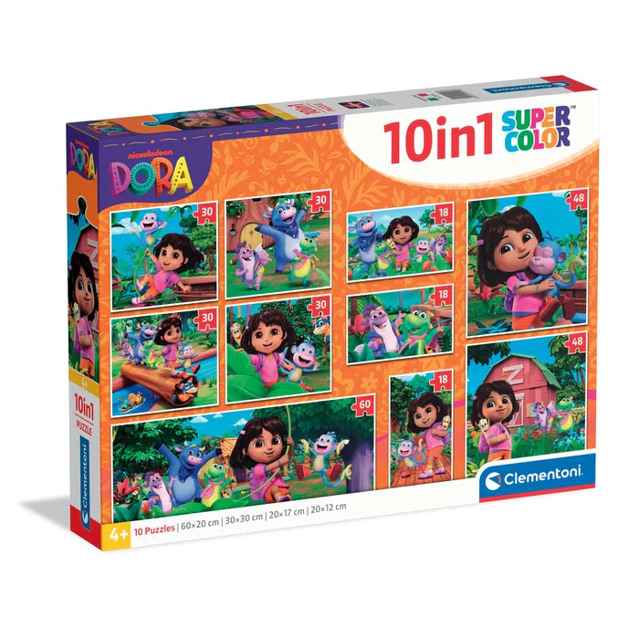 Rompecabezas 10 En 1 Dora La Exploradora Clementoni Niños