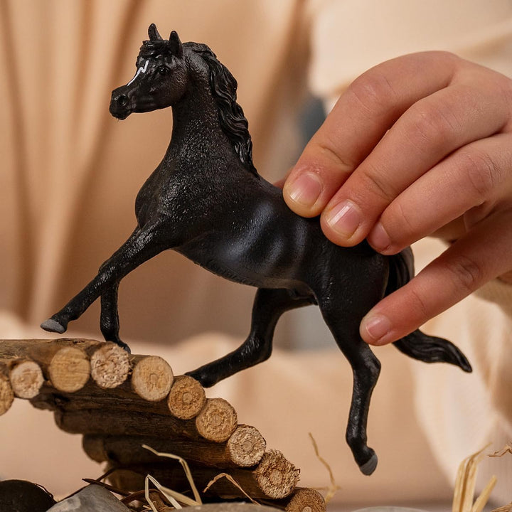 Figura Caballos Semental Árabe Pintada A Mano