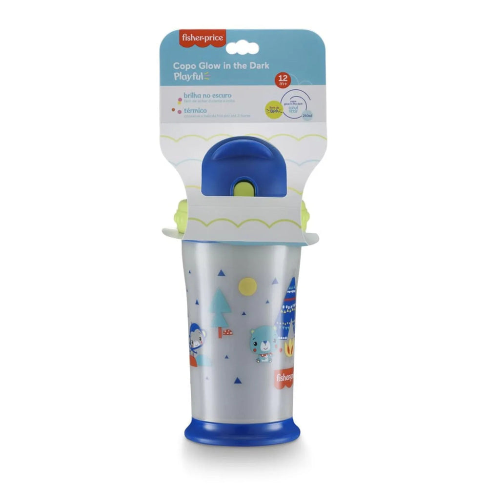 Vaso Infantil Térmico Con Tapa Retráctil Azul