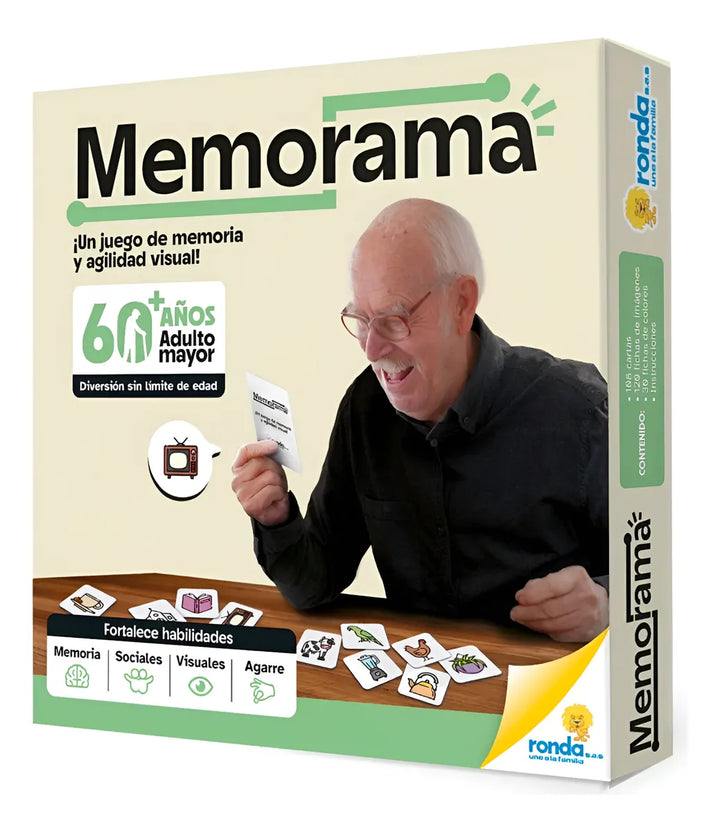 Juego De Mesa Memorama Visual Adultos Mayores