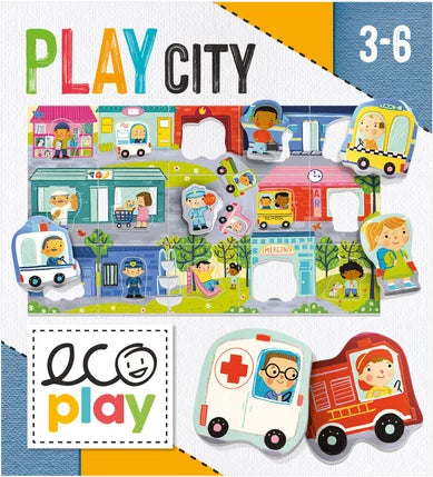 Rompecabezas Motricidad Play City Para Niños