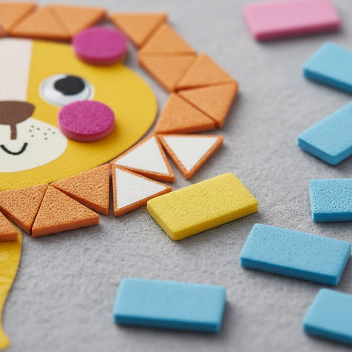 Set De Arte y Manualidades Mosaico Con Stickers Animales