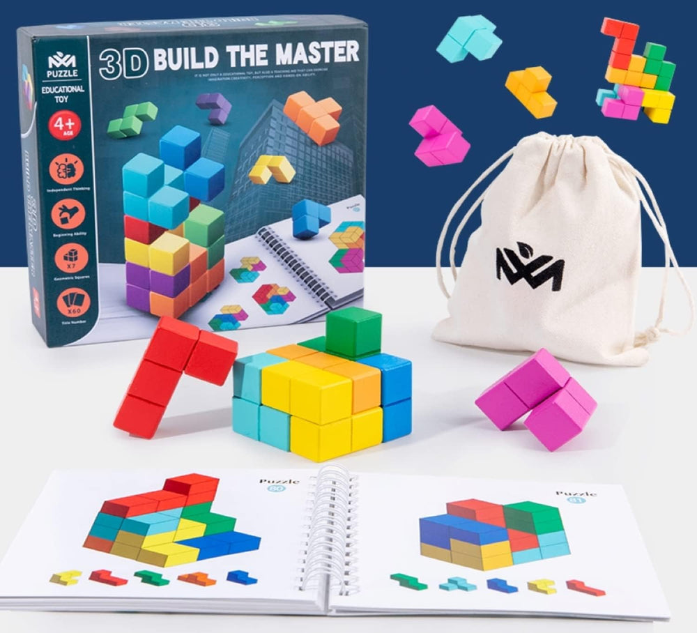 Juego Didáctico Cubo Puzzle Space Madera Para Niños