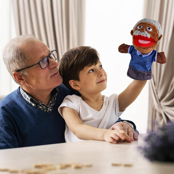 Juguete Didáctico Títere Marioneta Abuelo Para Niños
