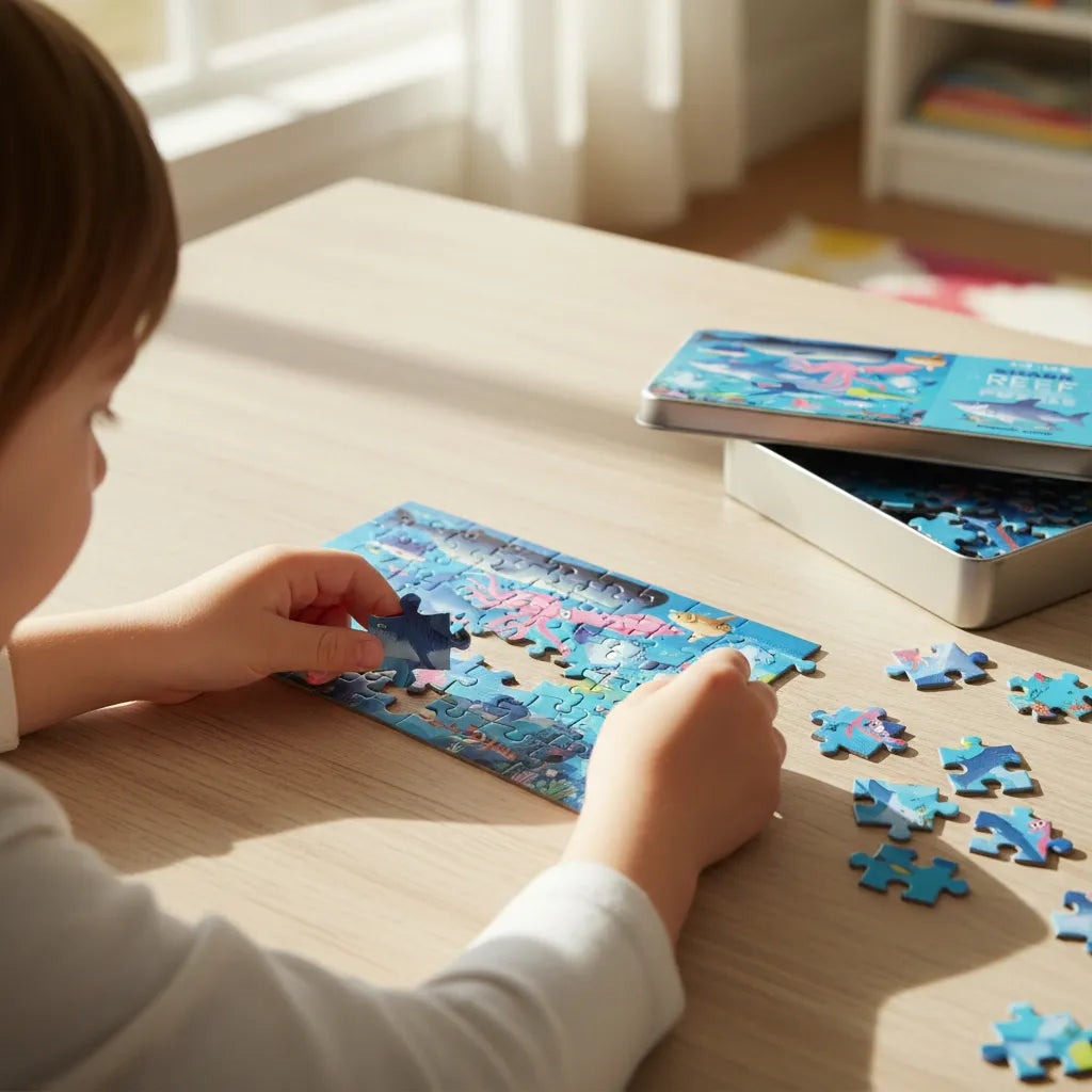 Rompecabezas De Tiburones 50 Piezas Para Niños