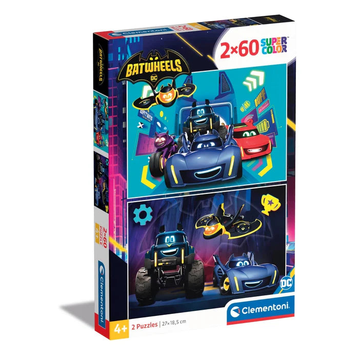 Rompecabezas 2x60 Piezas Batwheels Niños