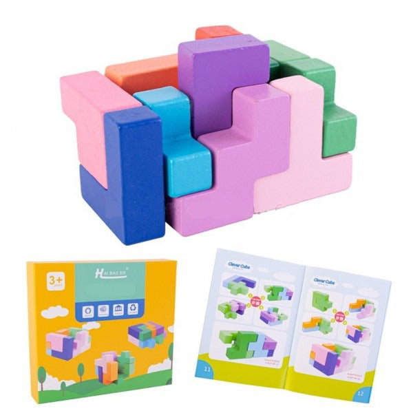 Juego Cubo Soma De Madera Para Niños
