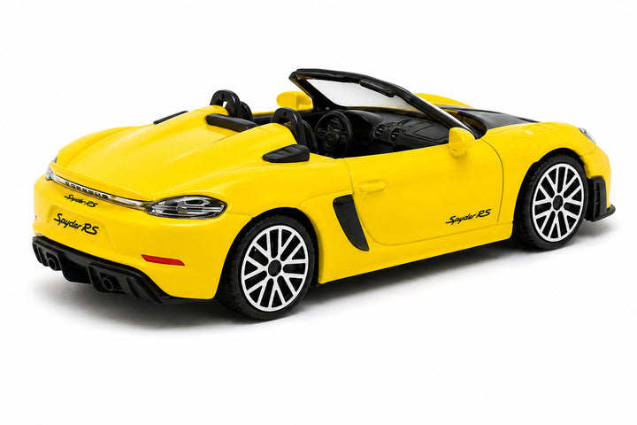 Carro A Escala Bburago 1:45 Porshe 718 Spyder Rs Amarillo