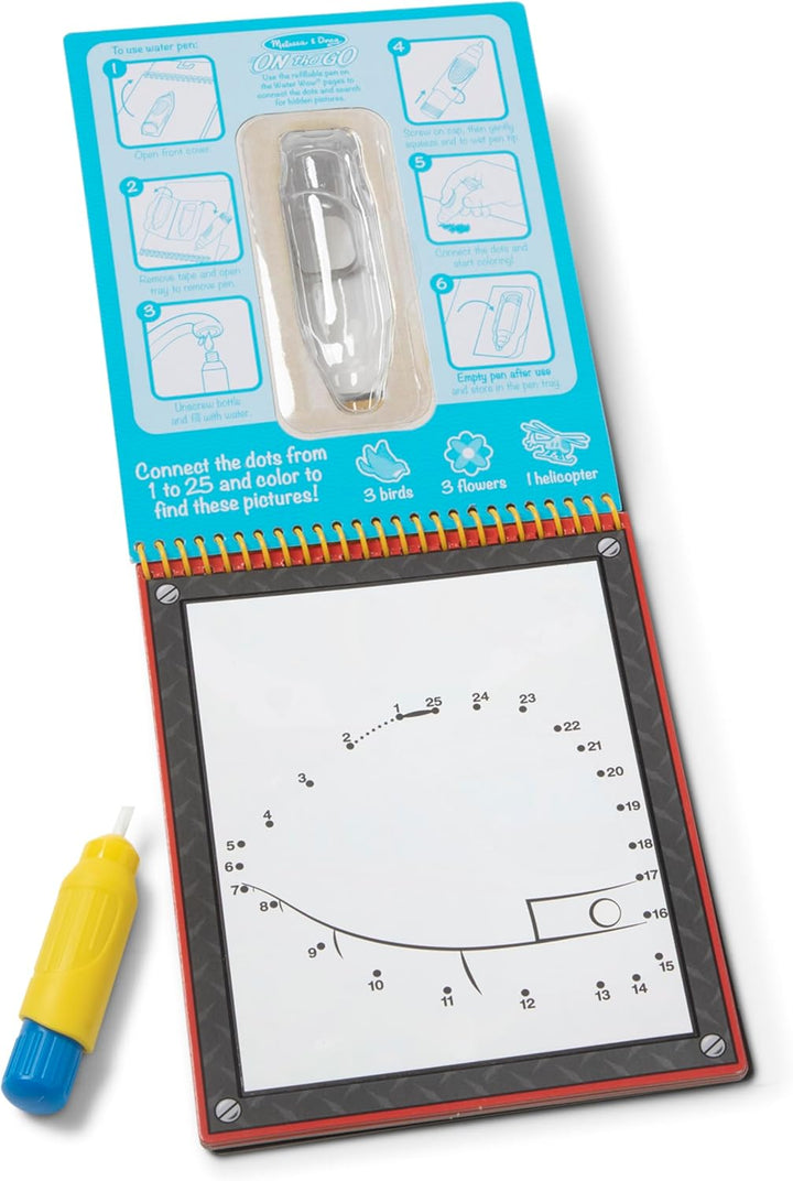 Libro Pintar Con Agua Conecta Los Puntos vehículos