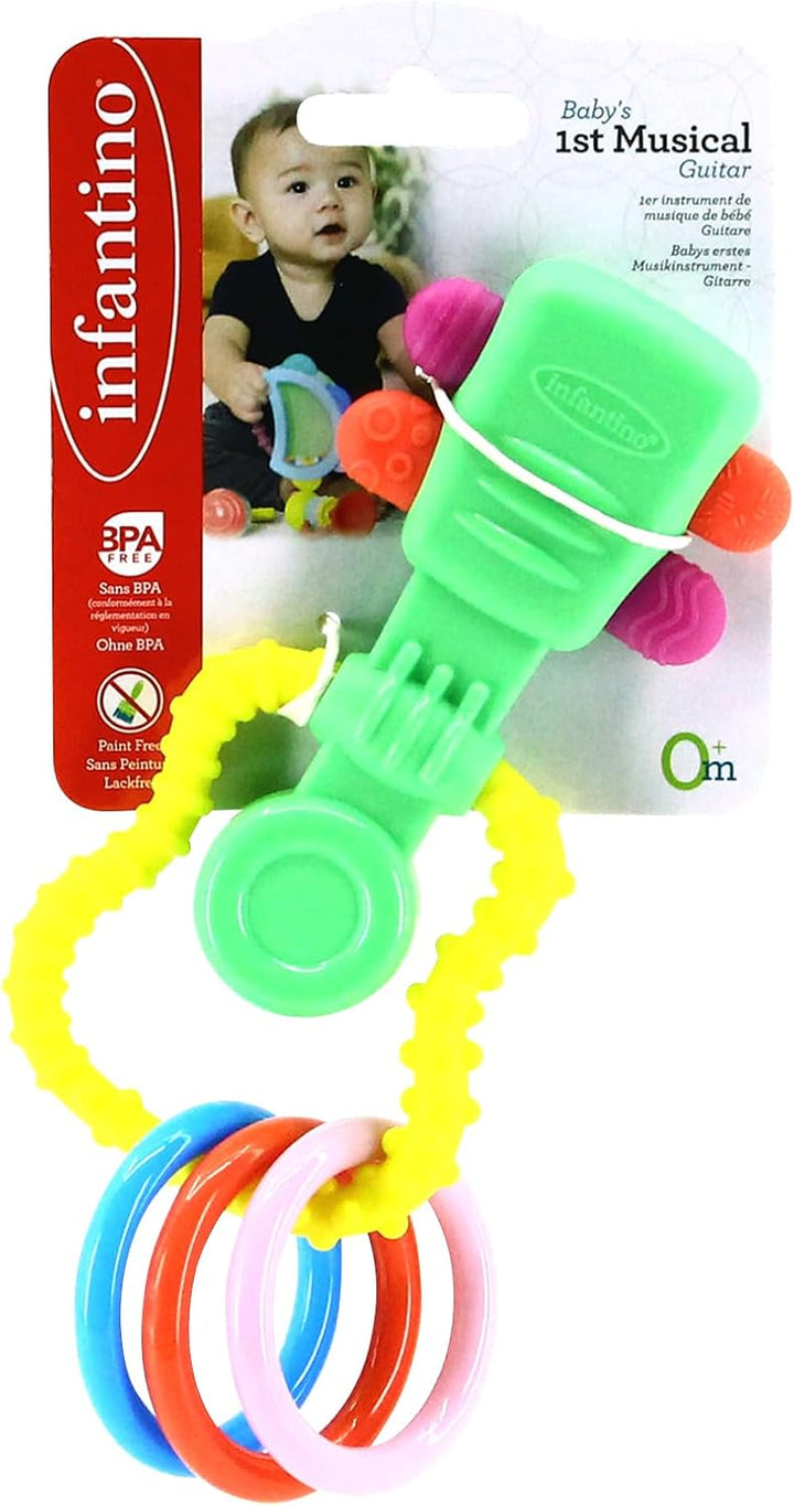 Juguete Guitarra Sensorial Bebé Aros Y Texturas