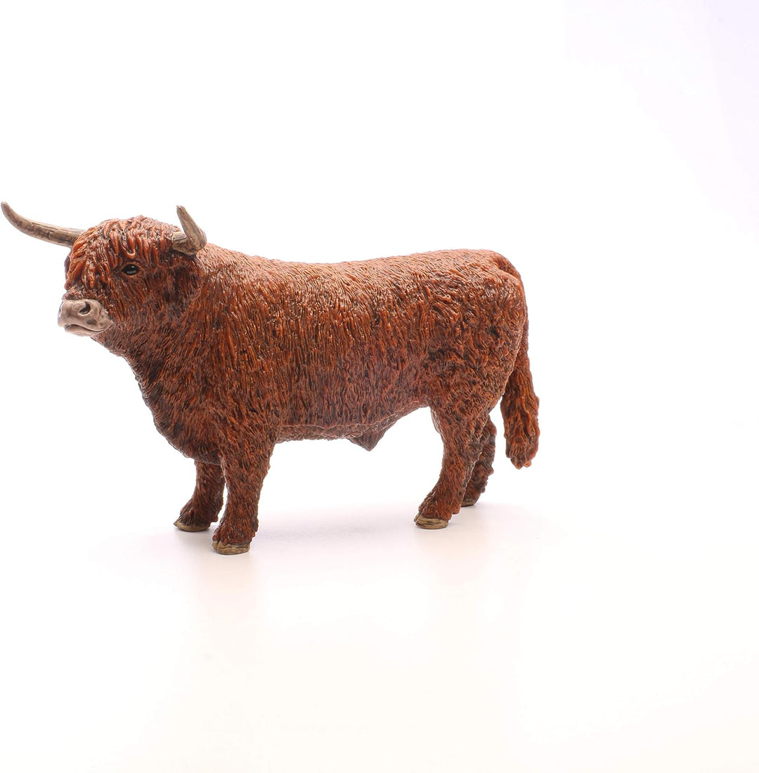 Figura Toro De Las Tierras Altas Pintada A Mano
