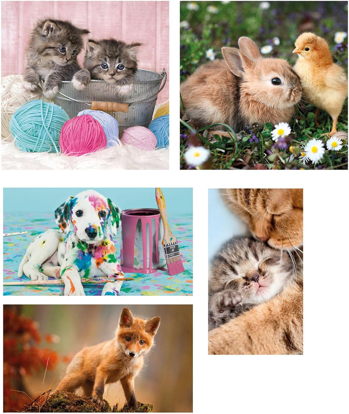 Rompecabezas 10 En 1 Animales Tiernos Para Niños