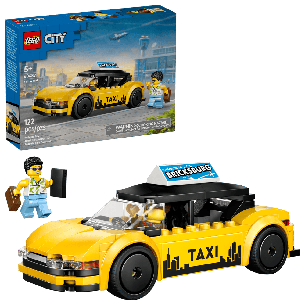 Juego De Construcción Taxi Amarillo 122 Piezas Lego Original