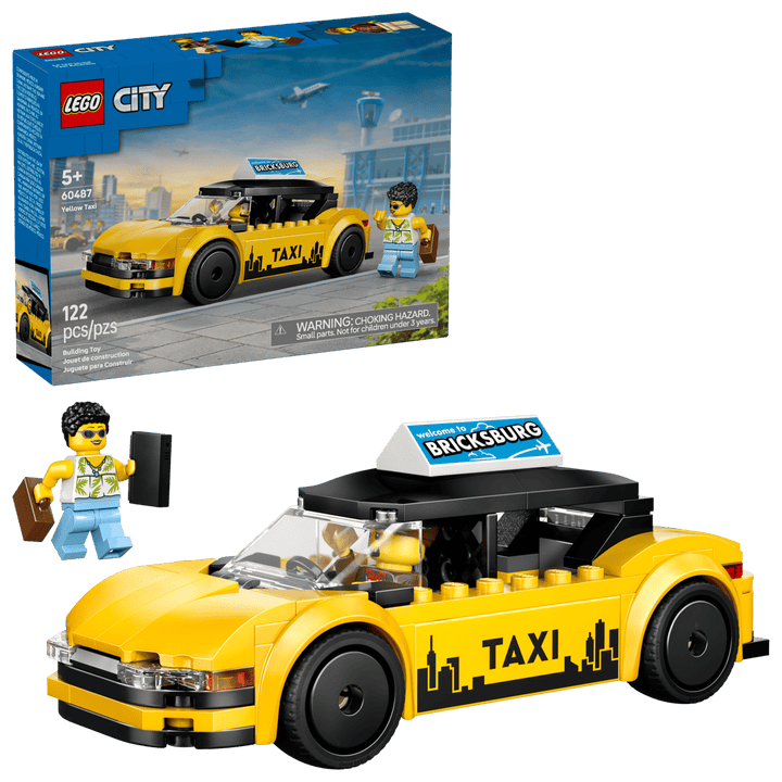 Juego De Construcción Taxi Amarillo 122 Piezas Lego Original