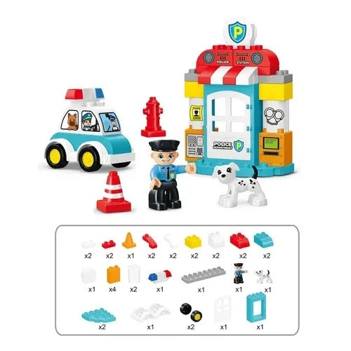 Bloques Comisaria 35 Piezas Para Niños